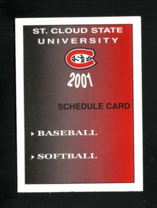 St Cloud State Huskies--Programma tascabile 2001 baseball e softball - Foto 1 di 1