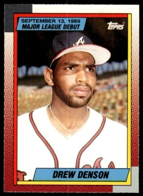1990 Topps Major League Debut 1989 Drew Denson Atlanta Braves #30 - Image 1 of 2