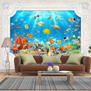 Fotomural no tejido papel pintado murales efecto 3D mundo submarino 11739 - Imagen 1 de 3