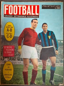 FOOTBALL RIVISTA CALCIO 31 10 1963 N° 35 MILAN SANTOS PRATO ROMA INTER - Foto 1 di 3