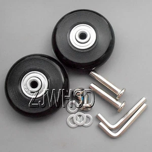 Luggage Suitcase Replacement Wheels OD 54 (2.13") ID 6 W 21 Axles 30 Repair Set - Picture 1 of 1