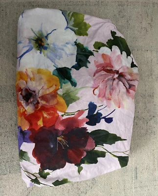 Pottery Barn Kids Pink Floral Garden Dragonfly 100% Cotton Crib Fitted Sheet EUC - Image 1 of 4