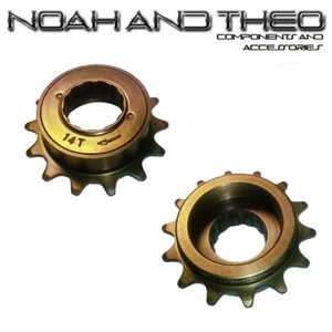 N&T 14T 34mm 1/2" x 1/8" Brown BMX Freewheel Bicycle Single Speed Cog Sprocket - Picture 1 of 2