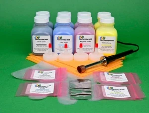(2) 4-Color Toner Refill Kits w/HM Tool & Chips for Samsung CLX-3195 CLX-3195FW - Picture 1 of 1
