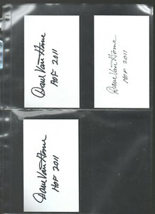 (3) DAVE VAN HORNE AUTOGRAPHED/SIGNED/HAND-SIGNED/AUTO INDEX CARD 3X5 C