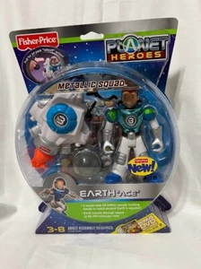 2008 Fisher Price Planet Heroes Earth Ace figura Metallic Squad nueva - Imagen 1 de 2
