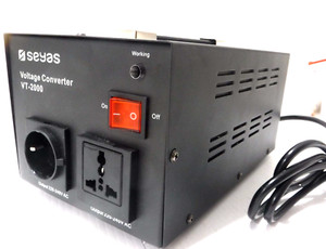 Seyas 2000W Voltage Converter Transformer, Step Up 110V to 220V Electric Power