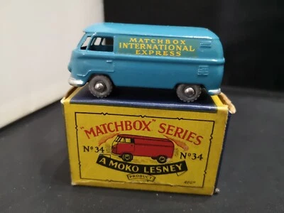 P763-MATCHBOX LESNEY No34A VOLKSWAGEN MICROVAN WITH BOX - Image 1 of 4