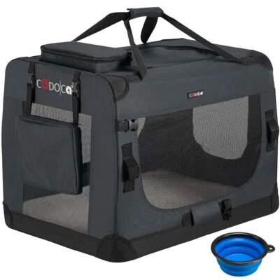 CADOCA Tiertransportbox XL + Napf Transporttasche Hundebox Hundetransportbox - Bild 1 von 4