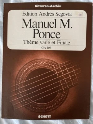 Manuel M. Ponce - Theme Varie et Finale - Classical Guitar Sheet Music Edition  - Image 1 of 2