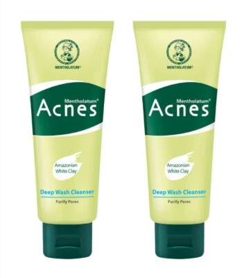 2 x Limpiador de lavado profundo de arcilla blanca amazónica Mentolatum Acnes 100 G Foto 1 de 3