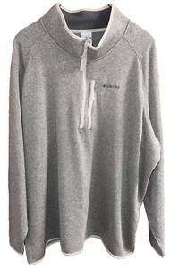 Mens Columbia 6X / 1/4 Zip Gray Sweater - Picture 1 of 4