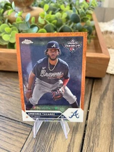 2023 Topps Pro Debut Ambioris Tavarez Orange Refractor #’d /25! Atlanta Braves - Picture 1 of 2