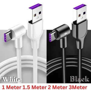 Cavo Caricatore Ricarica Rapida 5A Tipo C USB C 3.1 90 Gradi Angolo Retto - Foto 1 di 25