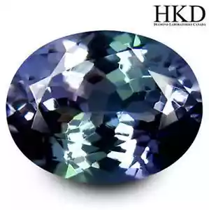 2.23 cts HKD-Certified Natural Oval-cut Bluish-Violet VVS Tanzanite (Tanzania) - Picture 1 of 11