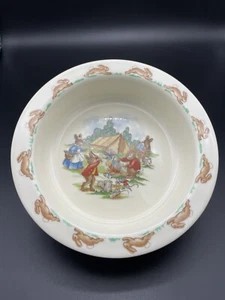 Royal Doulton Bunnykins Müslibrei Kinder Schale Rarität Camping Feuer Bone China - Bild 1 von 7