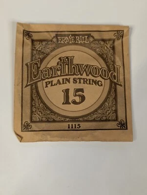 Ernie Ball Earthwood Plain Guitar String 15 1115 - Image 1 of 2