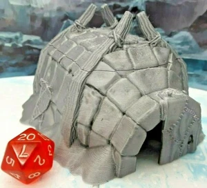 Mini modelo de mazmorras y dragones de campo tribal iglú de hielo terreno en miniatura D&D - Imagen 1 de 8