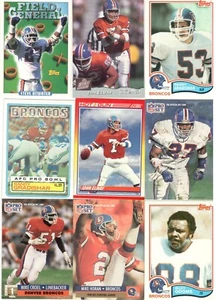 Lote de 53 tarjetas vintage de los Denver Broncos, Elway, Gradishar, Atwater, Jackson, más - Imagen 1 de 7
