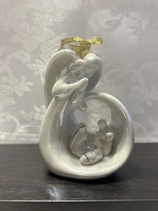Fine Porcelain Apple Tree Design Angel Nativity Christmas Tree Ornament #61267 - Picture 1 of 11