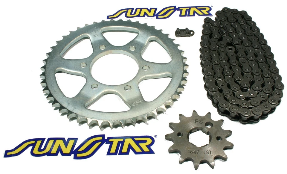 Yamaha XT225, 1996 1997 1998 1999, Juego de cadena y piñón 15/45 - XT 225  Foto 1 de 1