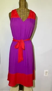 Ann Taylor Loft - Vestido Púrpura Rojo Sin Mangas - 4 - Imagen 1 de 3