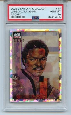 2023 Topps Chrome Star Wars Galaxy  Lando Calrissian Atomic /150 PSA 10 - Image 1 of 2