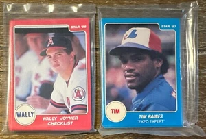 1986 Star Co. Wally Joyner Complete Set Of 15 Cards & 1987 Tim Raines Set Of 12 - Picture 1 of 2