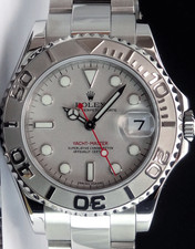 ROLEX - REHAUT Midsize Platinum & Stainless Yachmaster 168622 - SANT BLANC