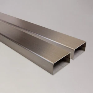 Edelstahl Vierkantrohr 40 x 20 x 2 mm L: 300 - 1800 mm V2A geschliffen 1.4301 - Bild 1 von 2