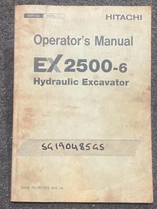 Hitachi EX2500-6 Hydraulic Excavator, Operators Manual EM18L-1-2 - Bild 1 von 5