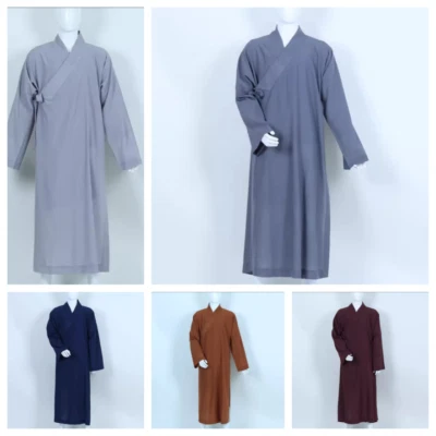 Shaolin Monje Clero Bata Uniforme Budista Meditación Kung fu Tai Chi Traje Verano Foto 1 de 4