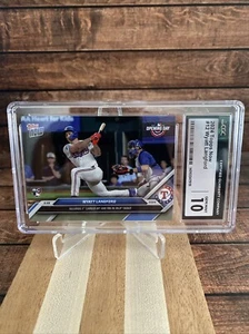 2024 Topps Now Opening Day /15326 Wyatt Langford #12 CGC 10 Gem Mint Rookie RC - Picture 1 of 3