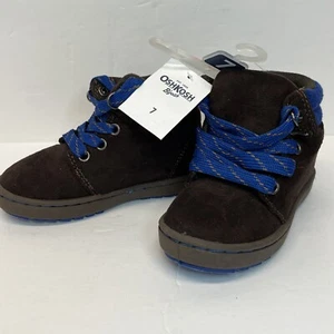OSHKOSH B'GOSH Brown Boots NWT Toddler Boys Size 7 Harvey-01 - Picture 1 of 10