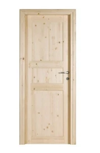 Porta in legno massello di Abete bugnata 70/80x210 cm reversibile - Foto 1 di 3