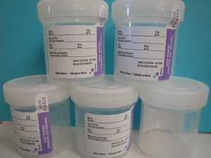 10 Qty. 90 ML Sterile Supply Urine Specimen Sample Collection Bottle Drug-Test - Picture 1 of 2