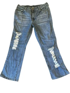 Jeans donna 7 For All Mankind taglia 22 (36x30) blu bootcut denim invecchiato - Foto 1 di 9