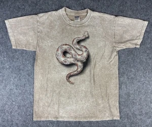 Vtg 90’s Y2K Rattlesnake T-Shirt Textured Print Tie Dye Sz Large - Picture 1 of 5