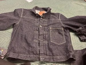 Chaqueta JEAN Doble RL RRL Para Hombre Azul Denim L un Bolsillo Nueva Una Vez Lavada - Imagen 1 de 9