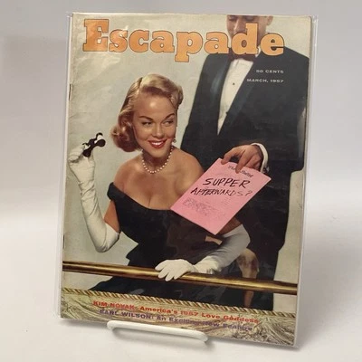 March 1957 Escapade Magazine Fiction Articles Humor Satire Art Kim Novak Mens Foto 1 de 4