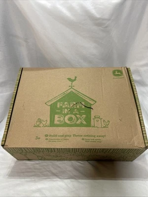 Tomy JOHN DEERE Farm IN A BOX PLAYSET Childrens Kids Farm Toy 3 yrs Please Read - Image 1 of 4