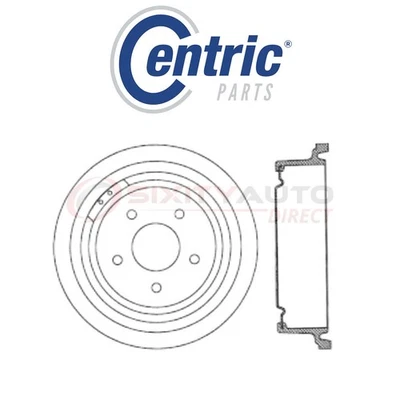 Centric Brake Drum for 2002-2007 Saturn Vue 2.2L 2.4L 3.0L 3.5L L4 V6 - wd - Изображение 1 из 4