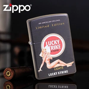 Black Matte Lucky Strike Pinned Girl Limited Edition Zippo Lighter - Bild 1 von 2