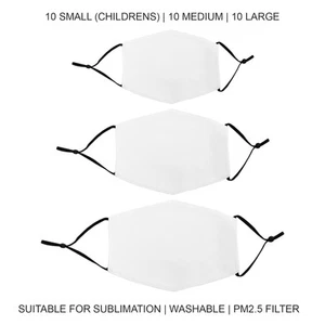 Sublimatie mondkapjes - Set van 30 - Verschillende maten - Small Medium Large - - Imagen 1 de 9