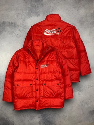 Vintage 90s Coca Cola Puffer Down Jacket Vest Transformer Red Men’s Size XL - Image 1 of 4