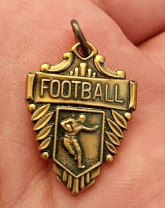 Vintage Metal FOOTBALL 1" Pendant classic must have design for sports lovers - Picture 1 of 2
