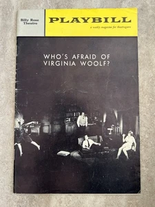 Nov 1962 - Billy Rose Theatre Playbill - Who's Afraid Of Virginia Woolf - Picture 1 of 4