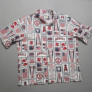 Reyn Spooner Hemd Herren XXL Los Angeles Angels Americana Baumwolle Knopfleiste - Bild 1 von 13