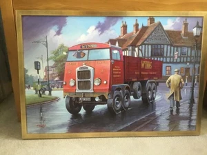 Mike Jeffries ORIGINALE dipinto ad olio trasporto camion Wynns truffa - Foto 1 di 14
