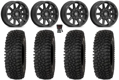 Valor V02 15" Wheels Black 32" Roctane ST Tires Honda Pioneer 1000 / Talon — 第 1/4 张图片